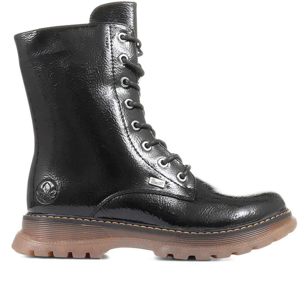 Lace-Up Calf Boots - RKR35545 / 322 017 - Black Patent - Image 2