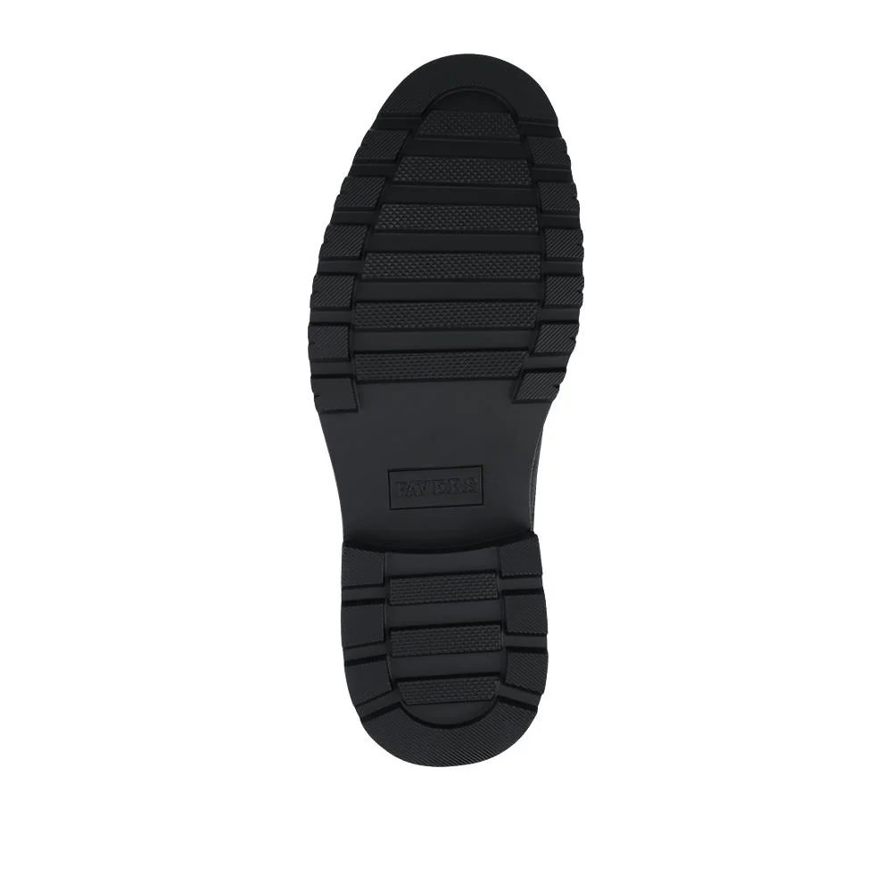 Lace Up Casual Block Heel Chukka Boots - XINGH42005 / 328 164 - Black - Image 5