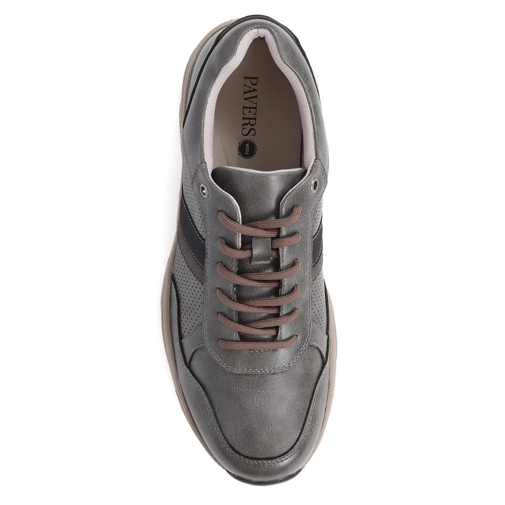 Lace-Up Casual Shoes - WBINS40061 / 325 753 - Grey - Image 4