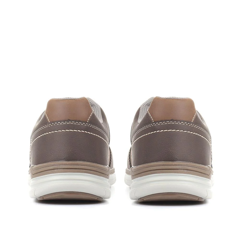 Lace Up Casual Trainers - VSHI33005 / 320 596 - Brown - Image 3