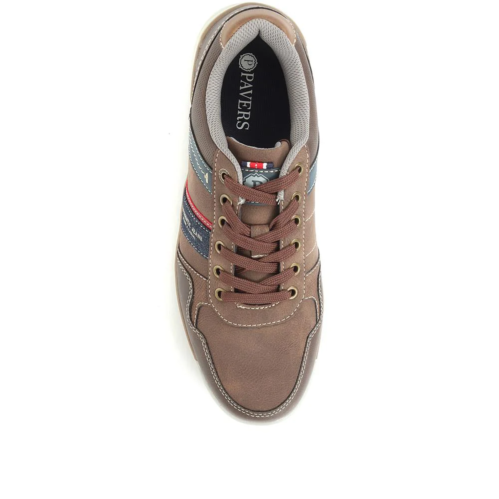 Lace Up Casual Trainers - VSHI33005 / 320 596 - Brown - Image 4