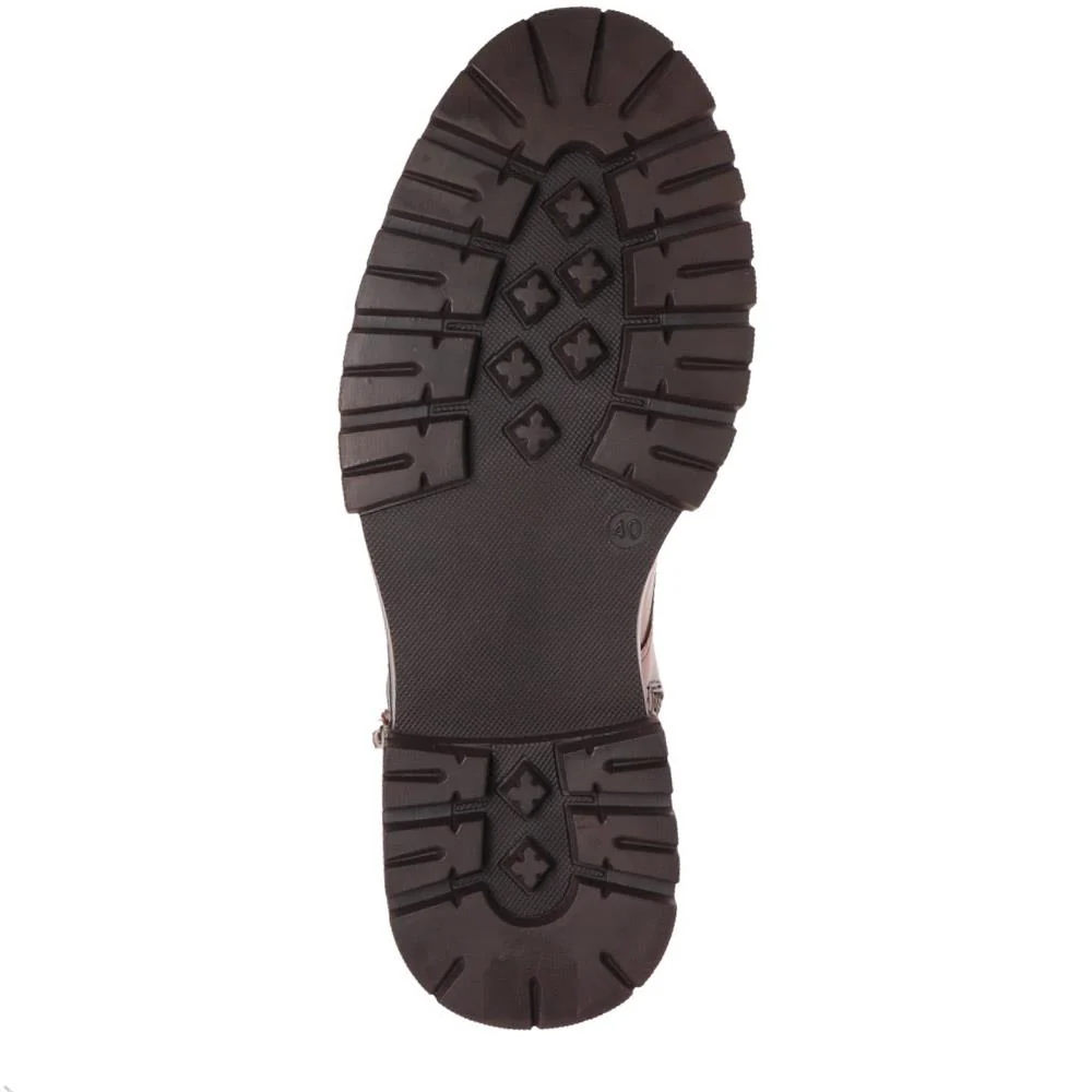 Lace-Up Chunky Boots - BELSAKM40007 / 326 227 - Tan - Image 4