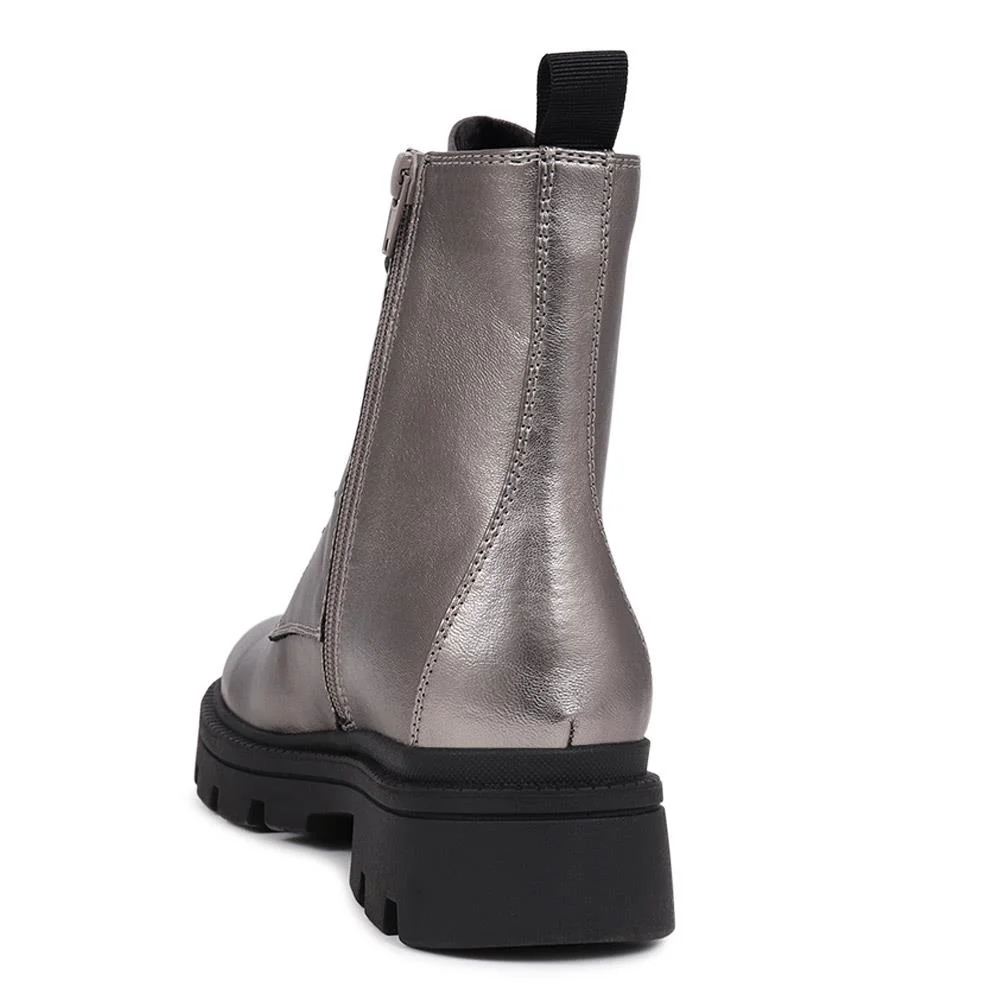 Lace-Up Chunky Boots - BELWBINS40199 / 326 311 - Metallic - Image 3