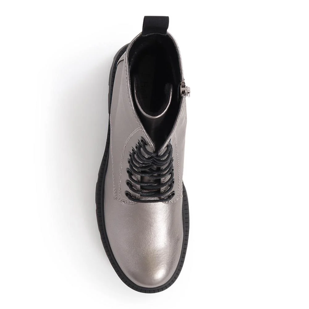 Lace-Up Chunky Boots - BELWBINS40199 / 326 311 - Metallic - Image 4