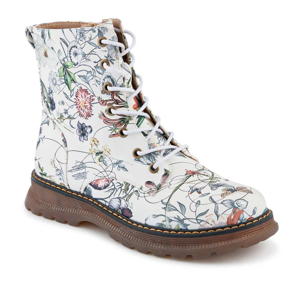 Lace-Up Floral Boots - PINYI40011 / 326 033 - Image 4