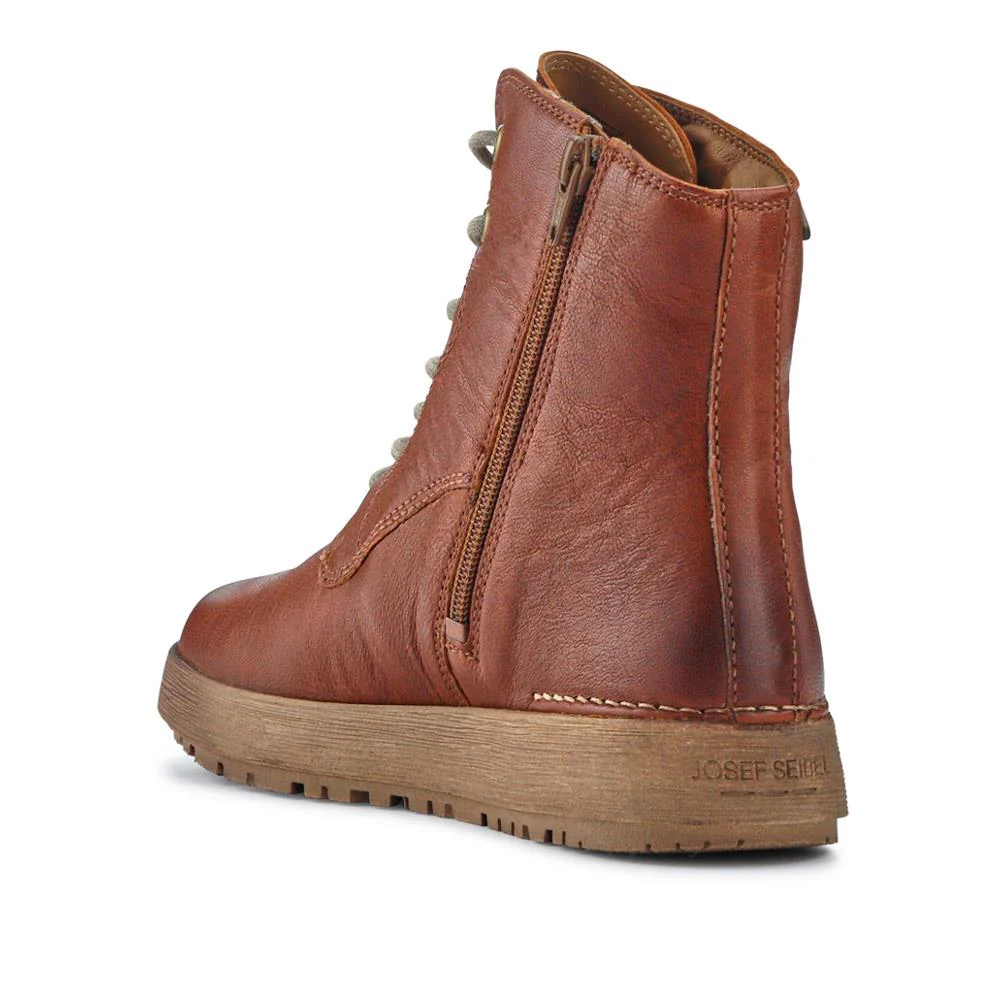 Lace-Up Leather Ankle Boots - JOSEF40513 / 326 497 - Brown - Image 3