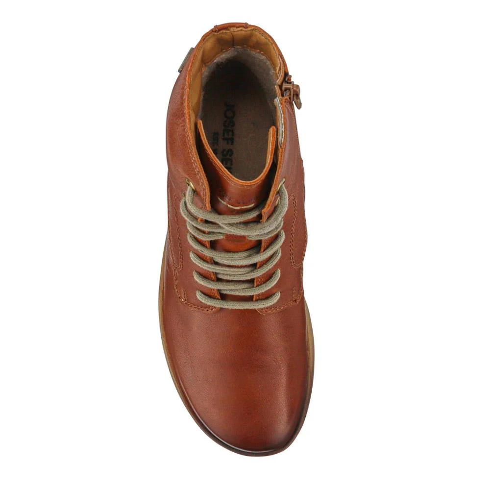Lace-Up Leather Ankle Boots - JOSEF40513 / 326 497 - Brown - Image 4