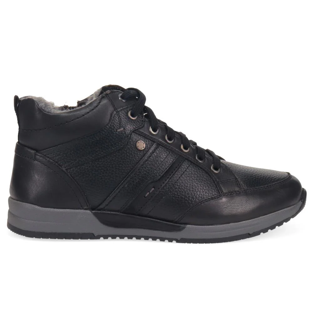 Lace-Up Leather Ankle Boots - PARK40052 / 325 809 - Black - Image 3