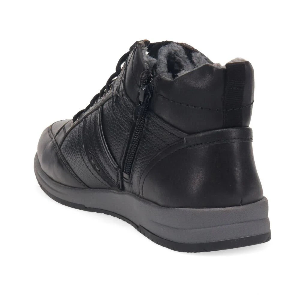 Lace-Up Leather Ankle Boots - PARK40052 / 325 809 - Black - Image 4
