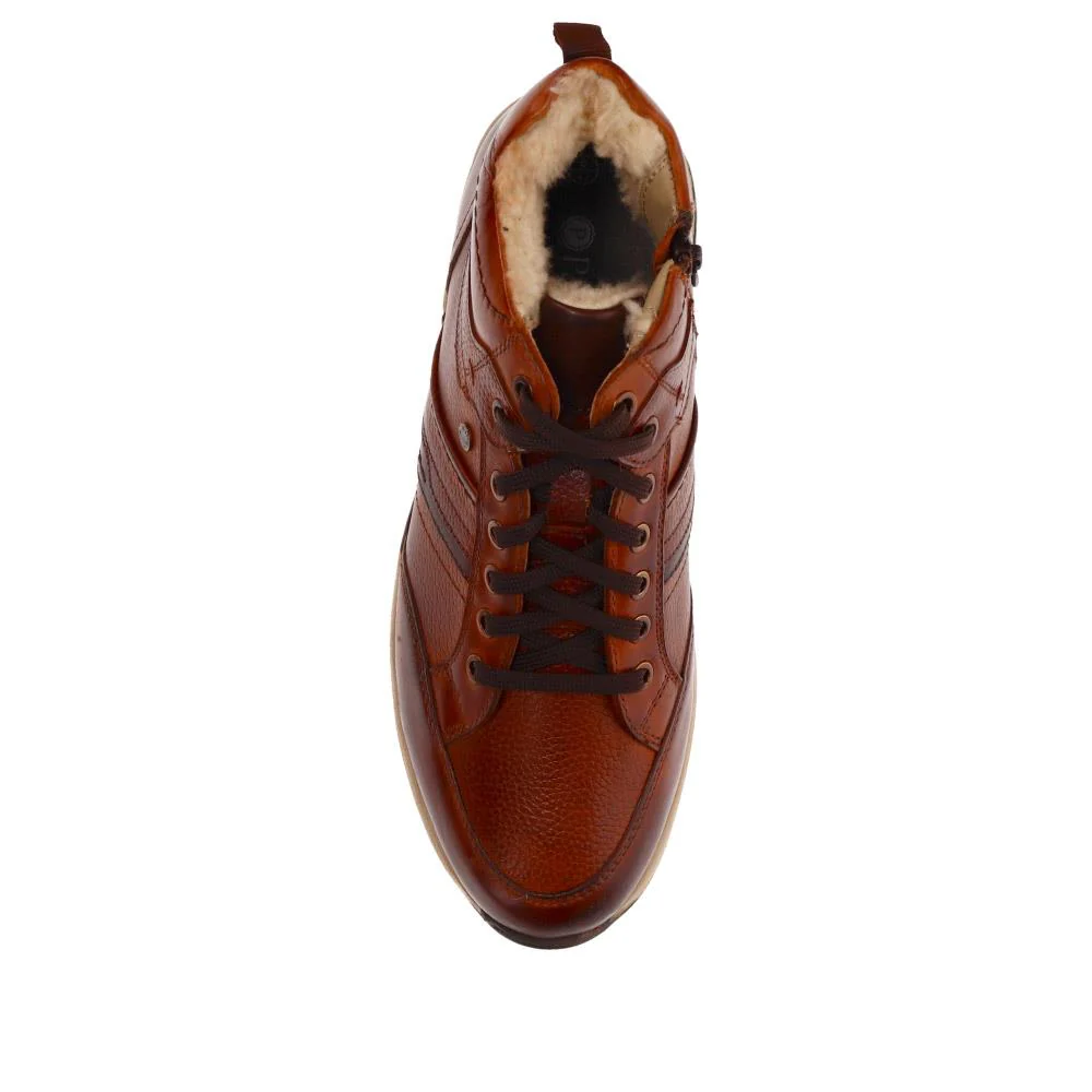 Lace-Up Leather Ankle Boots - PARK40052 / 325 809 - Cognac - Image 4