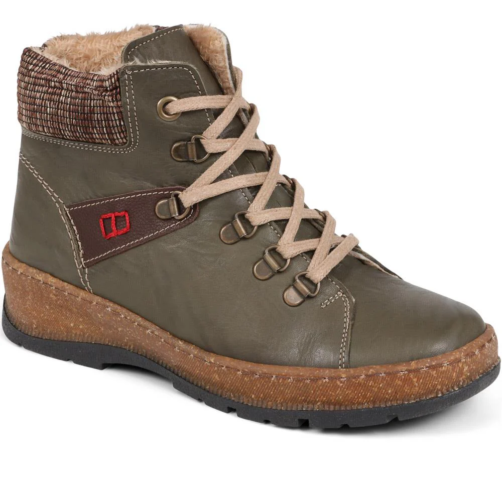 Lace-Up Leather Boots - HAK38013 / 324 223 - Image 2