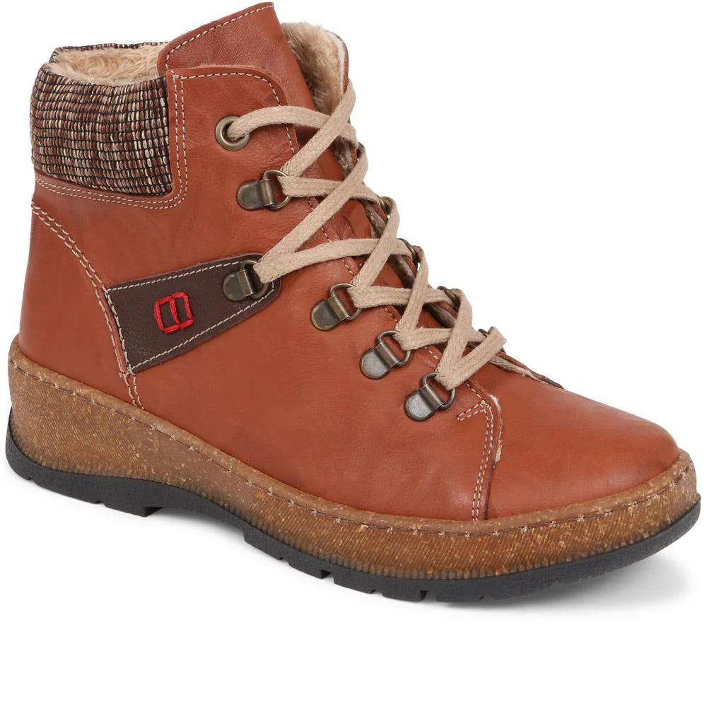 Lace-Up Leather Boots - HAK38013 / 324 223 - Image 4