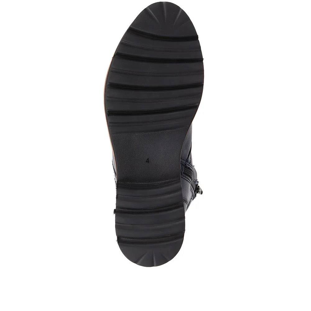 Lace-Up Leather Boots - MAGNU38009 / 324 542 - Blue - Image 4