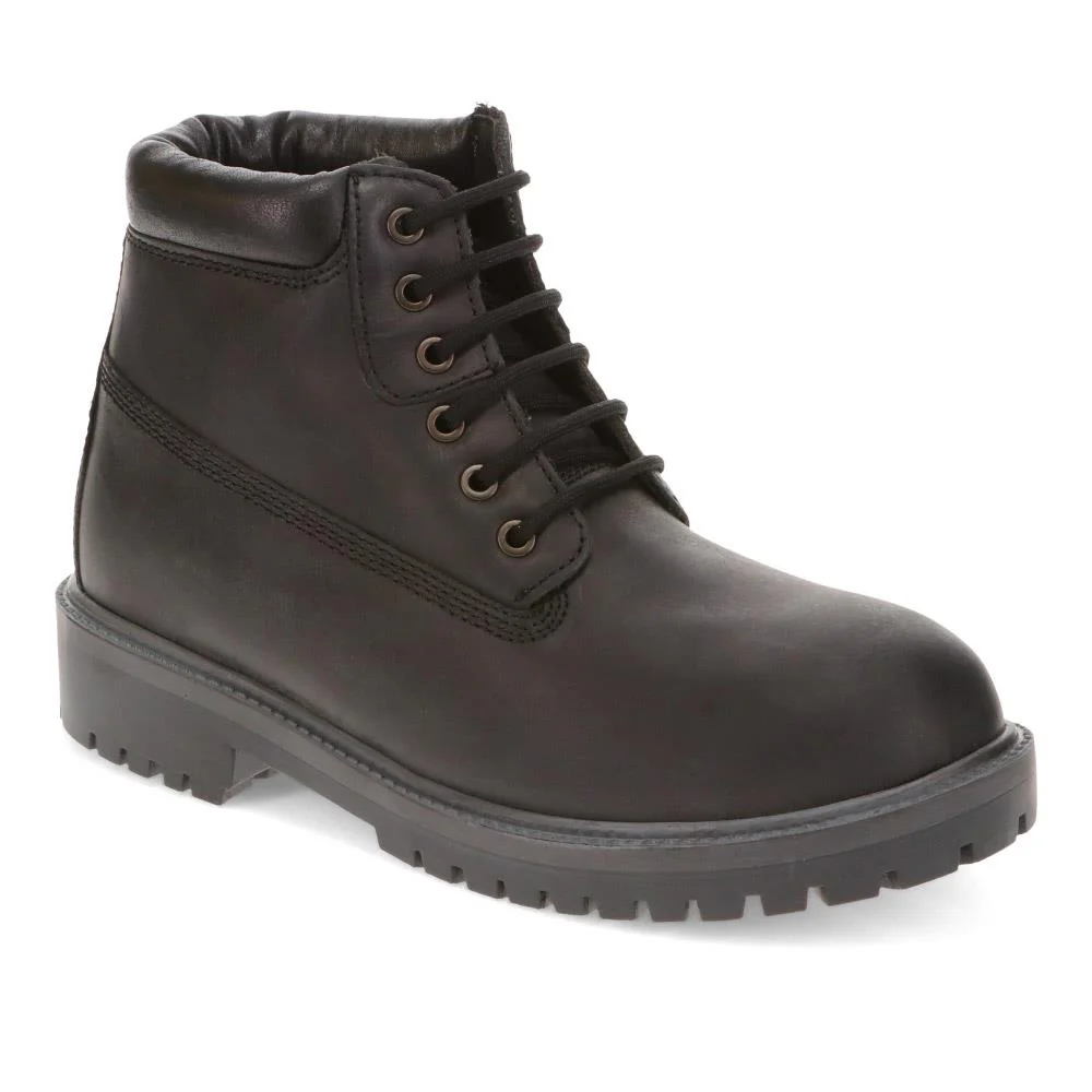 Lace-Up Leather Boots - SHAFI40003 / 326 133 - Black
