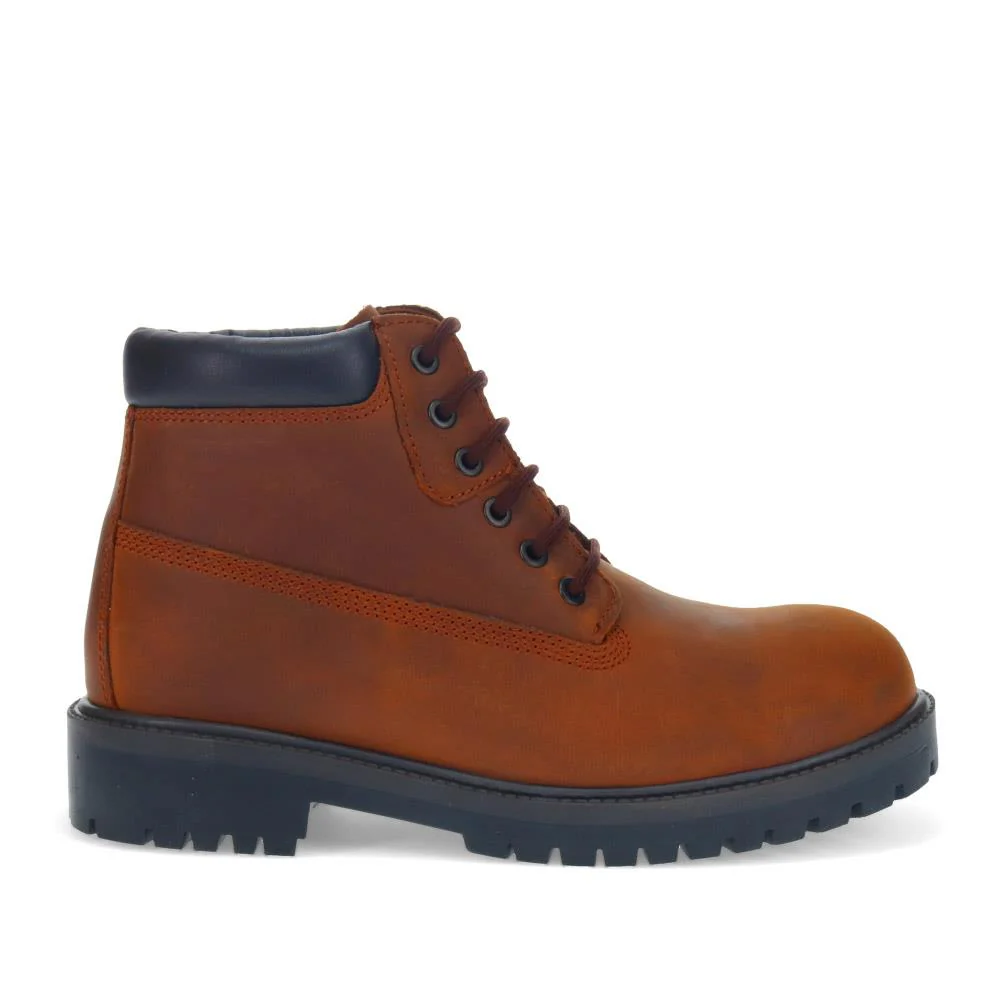 Lace-Up Leather Boots - SHAFI40003 / 326 133 - Rust - Image 2