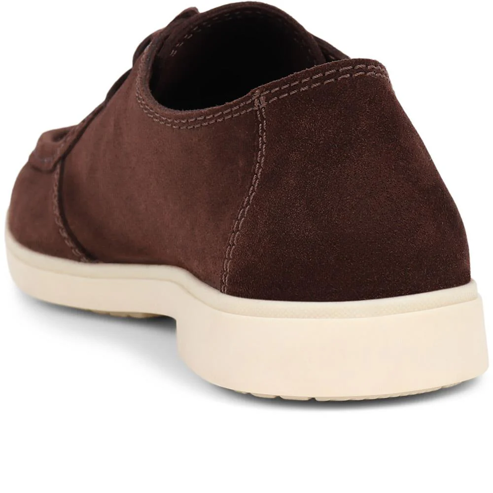 Lace-Up Leather Loafers - JFOOT39009 / 325 150 - Brown - Image 3