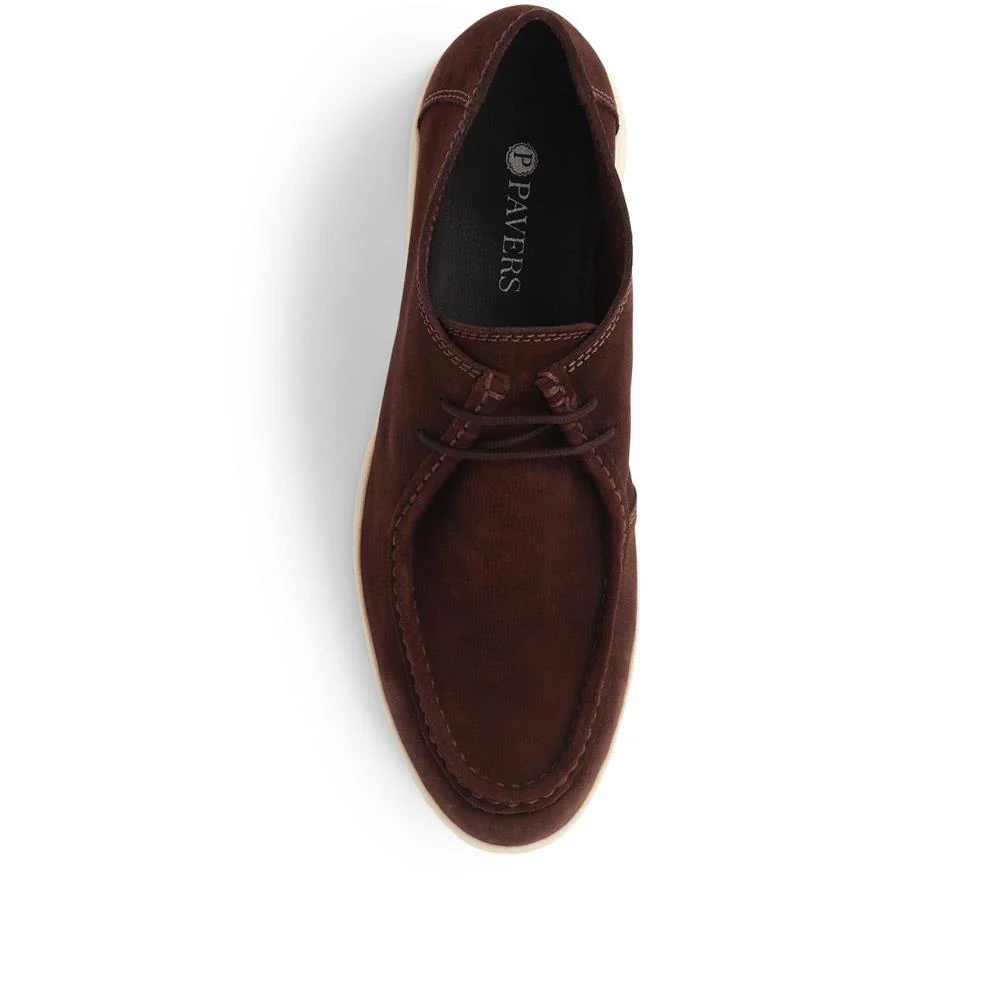 Lace-Up Leather Loafers - JFOOT39009 / 325 150 - Brown - Image 5