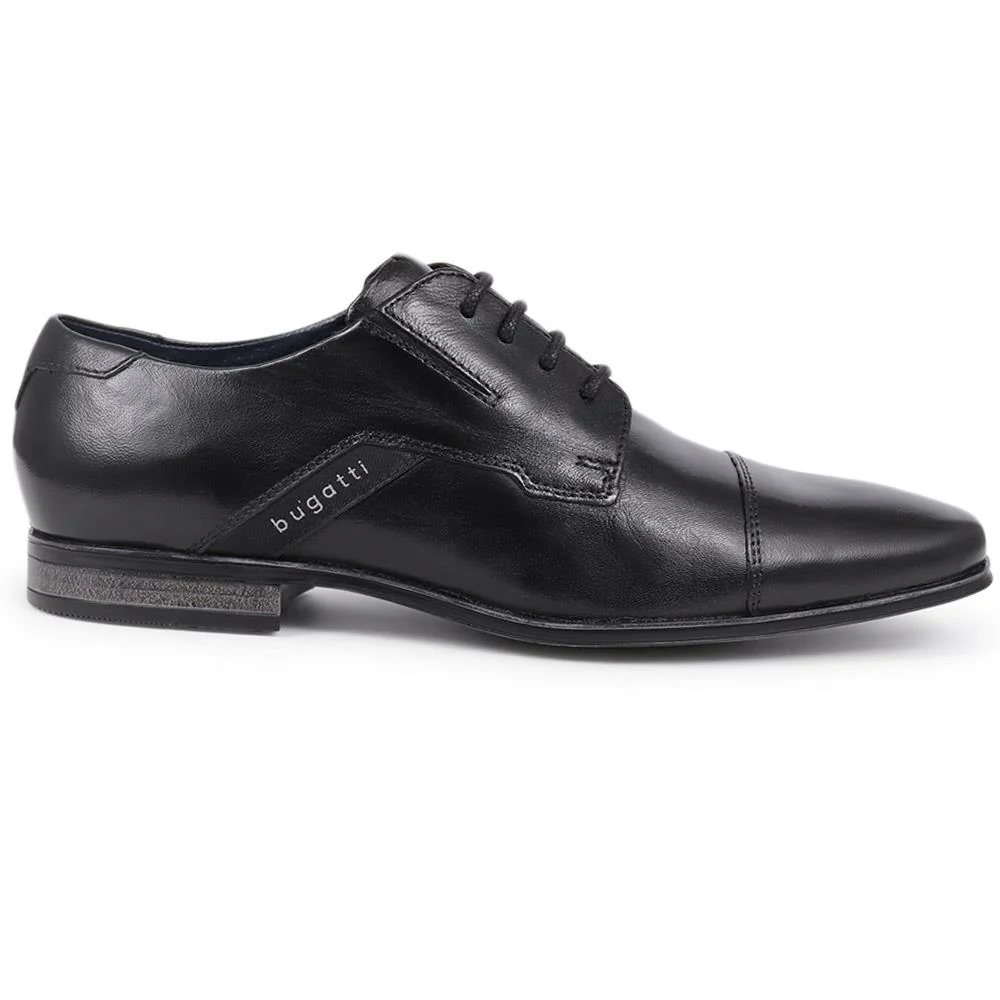 Lace-Up Leather Shoes - BUG40501 / 325 720 - Black - Image 2