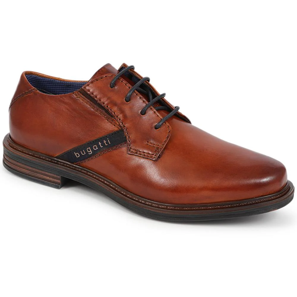 Lace-Up Leather Shoes - BUG40502 / 325 721 - Cognac
