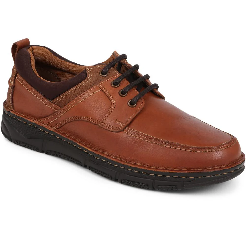 Lace-Up Leather Shoes - TEJ39005 / 324 934 - Dark Tan
