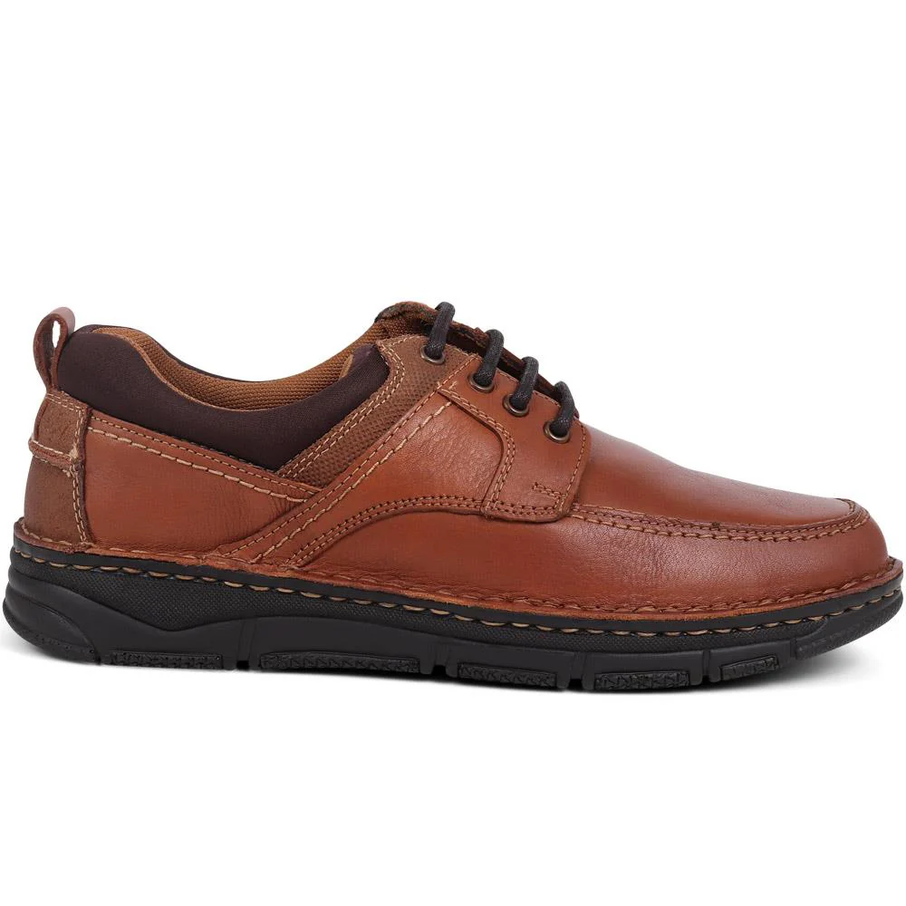 Lace-Up Leather Shoes - TEJ39005 / 324 934 - Dark Tan - Image 2