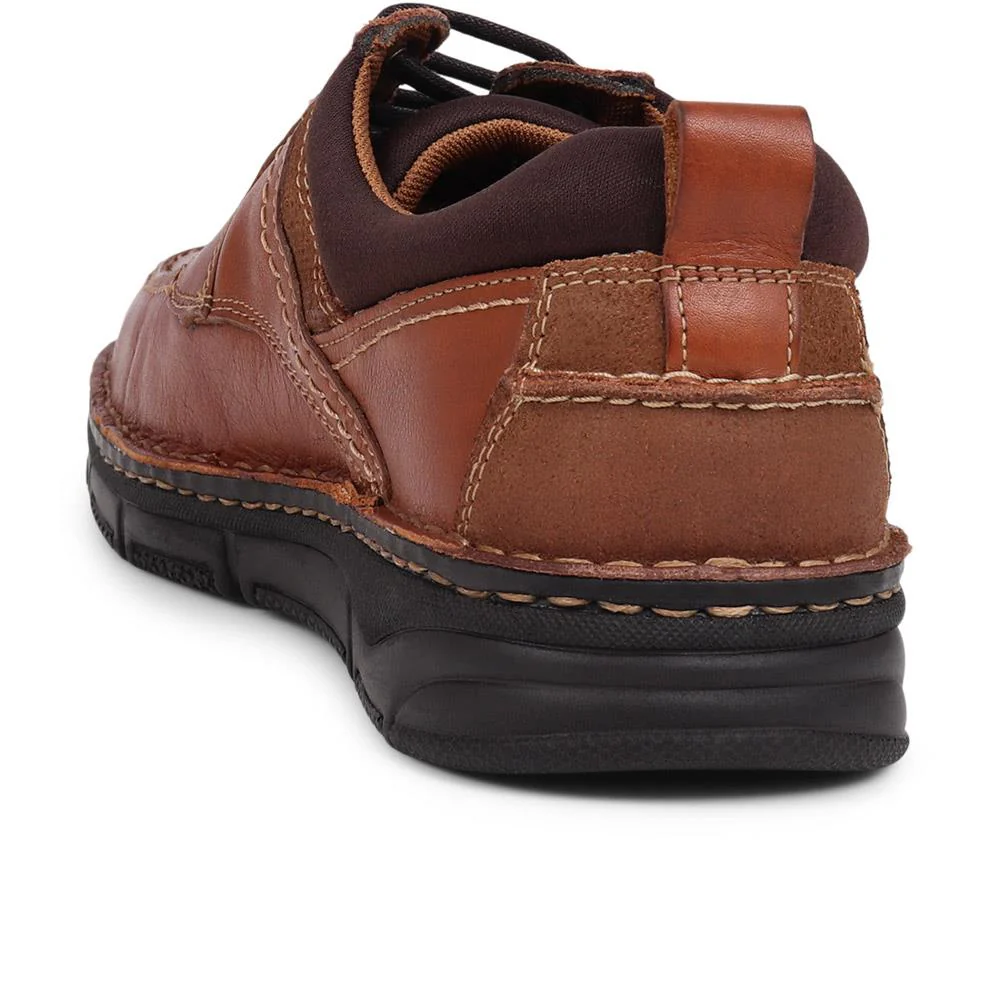 Lace-Up Leather Shoes - TEJ39005 / 324 934 - Dark Tan - Image 3