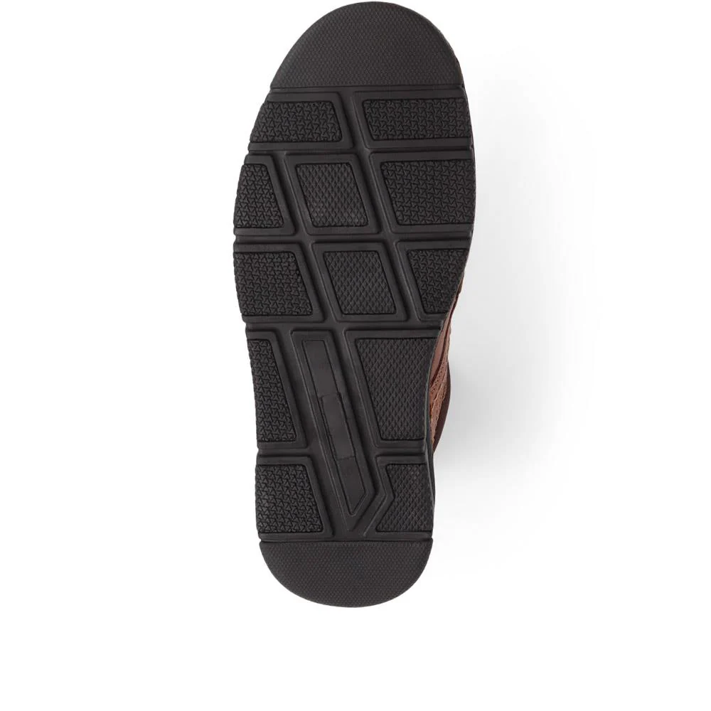 Lace-Up Leather Shoes - TEJ39005 / 324 934 - Dark Tan - Image 4