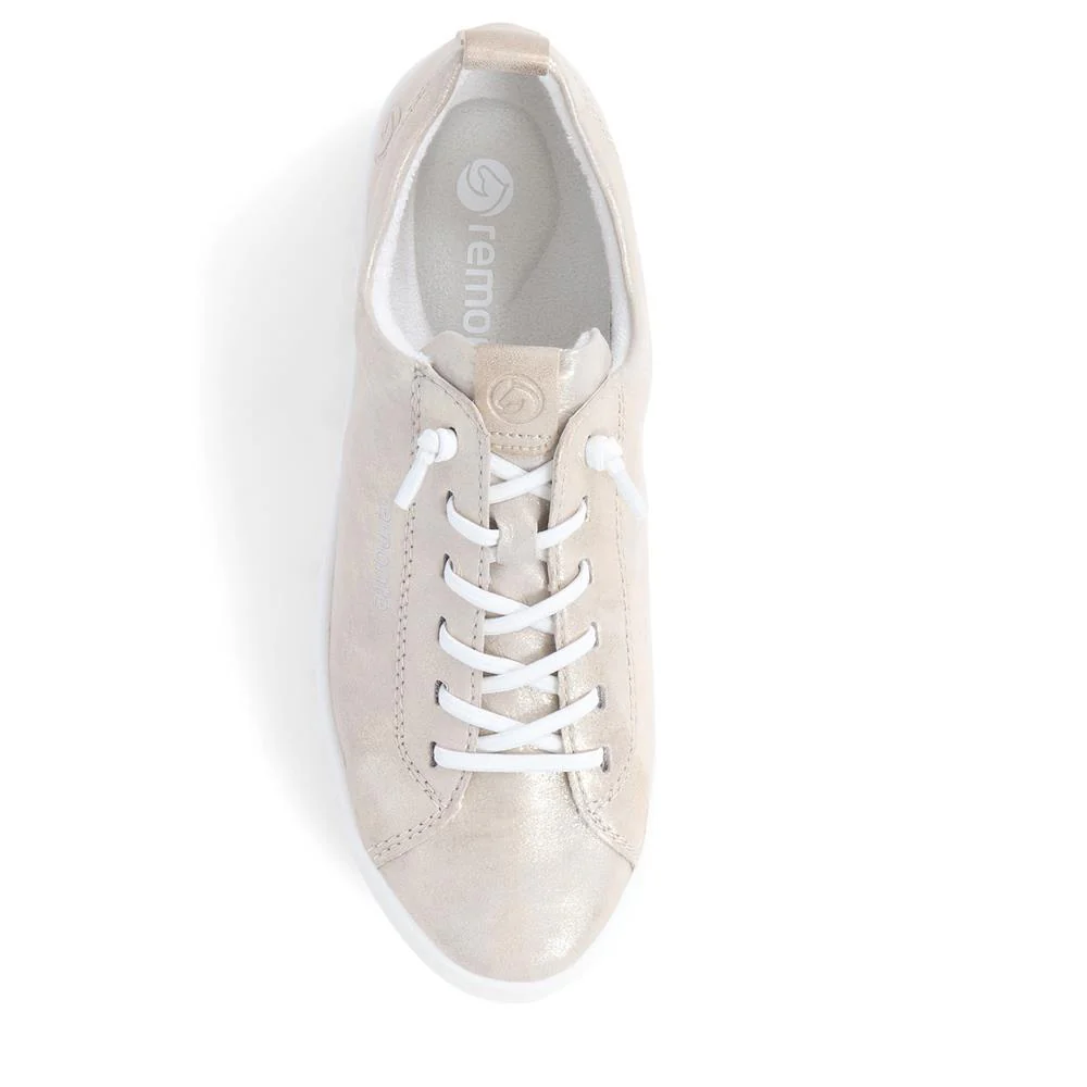 Lace-Up Leather Trainers - DRS39501 / 324 815 - Metallic - Image 5