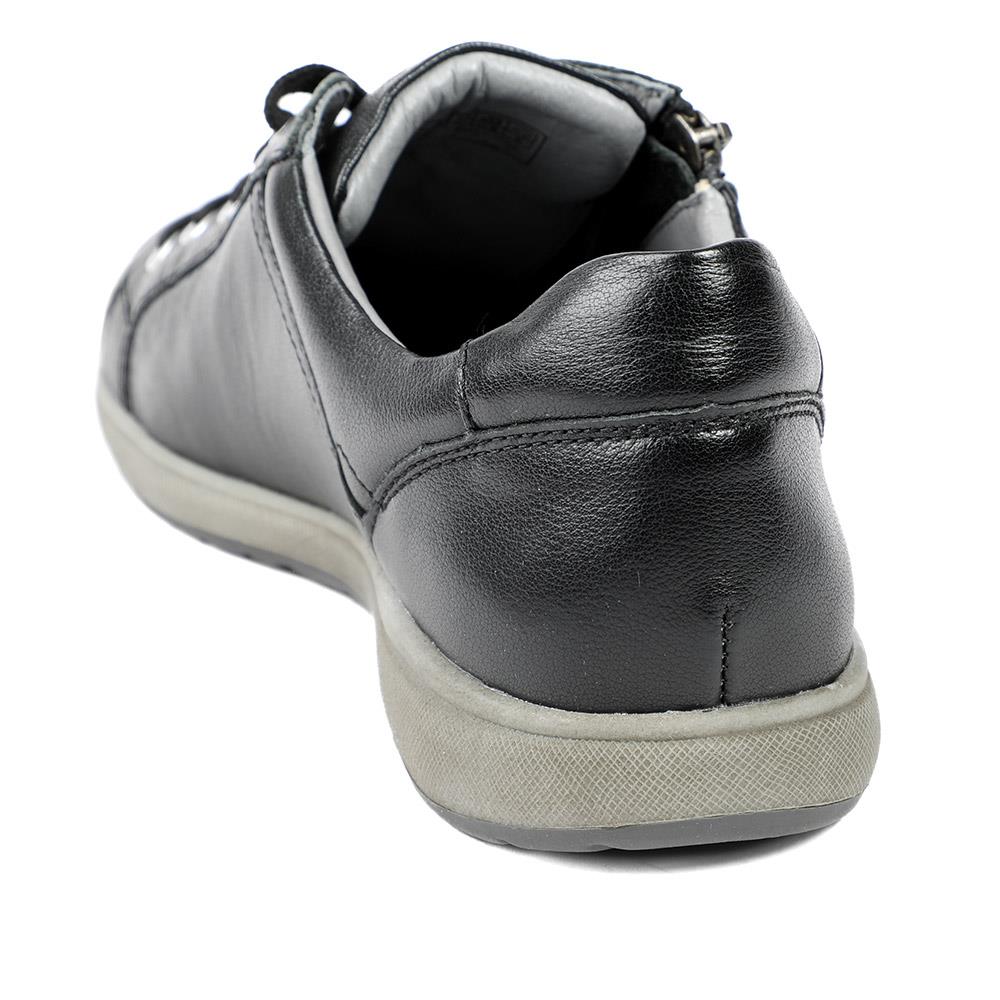 Lace-Up Leather Trainers - JOSEF40512 / 326 496 - Black - Image 3