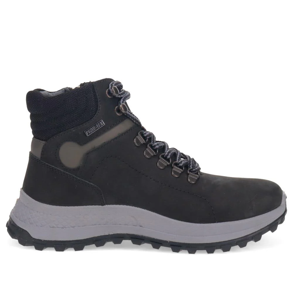 Lace-Up Leather Walking Boots - SHAFI40007 / 326 267 - Black - Image 2