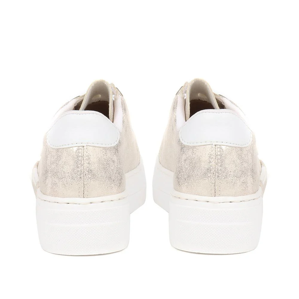 Lace-Up Platform Trainers - RKR37534 / 323 705 - Metallic - Image 3