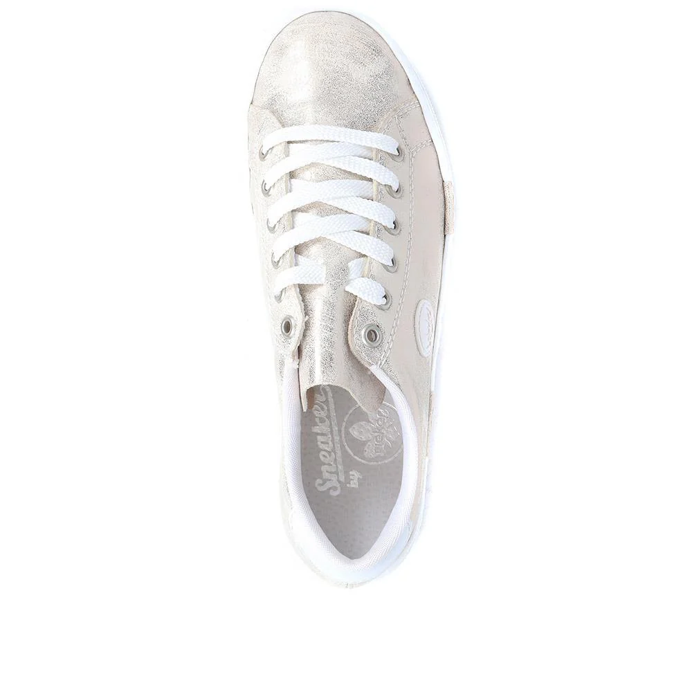 Lace-Up Platform Trainers - RKR37534 / 323 705 - Metallic - Image 4