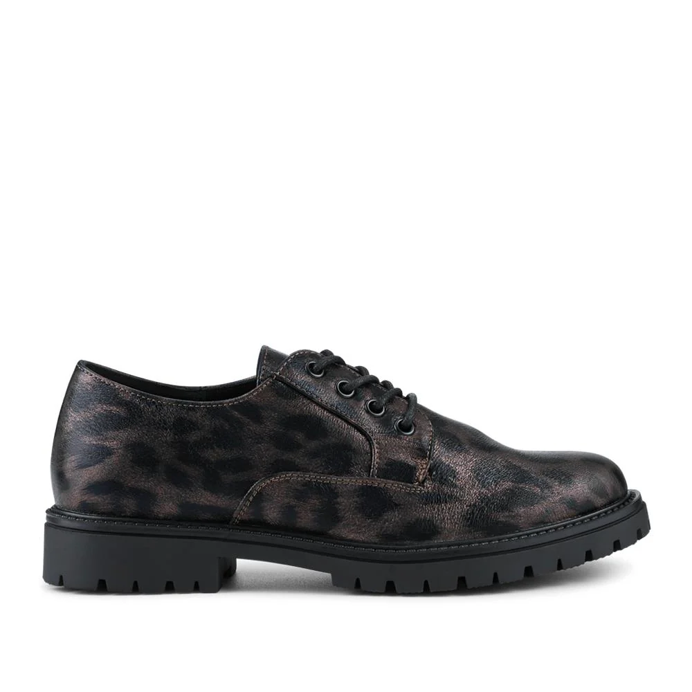 Lace-Up Smart Shoes - BELWBINS42052 / 327 916 - Brown Leopard - Image 2