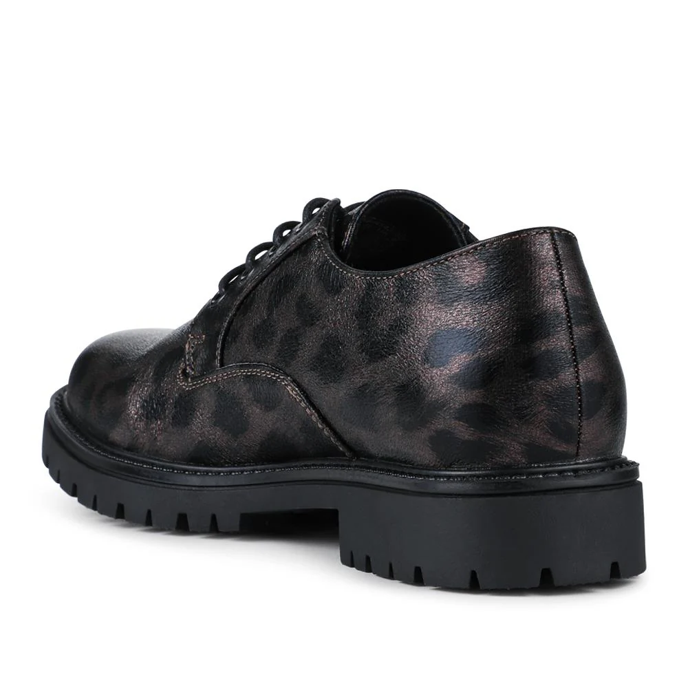 Lace-Up Smart Shoes - BELWBINS42052 / 327 916 - Brown Leopard - Image 3