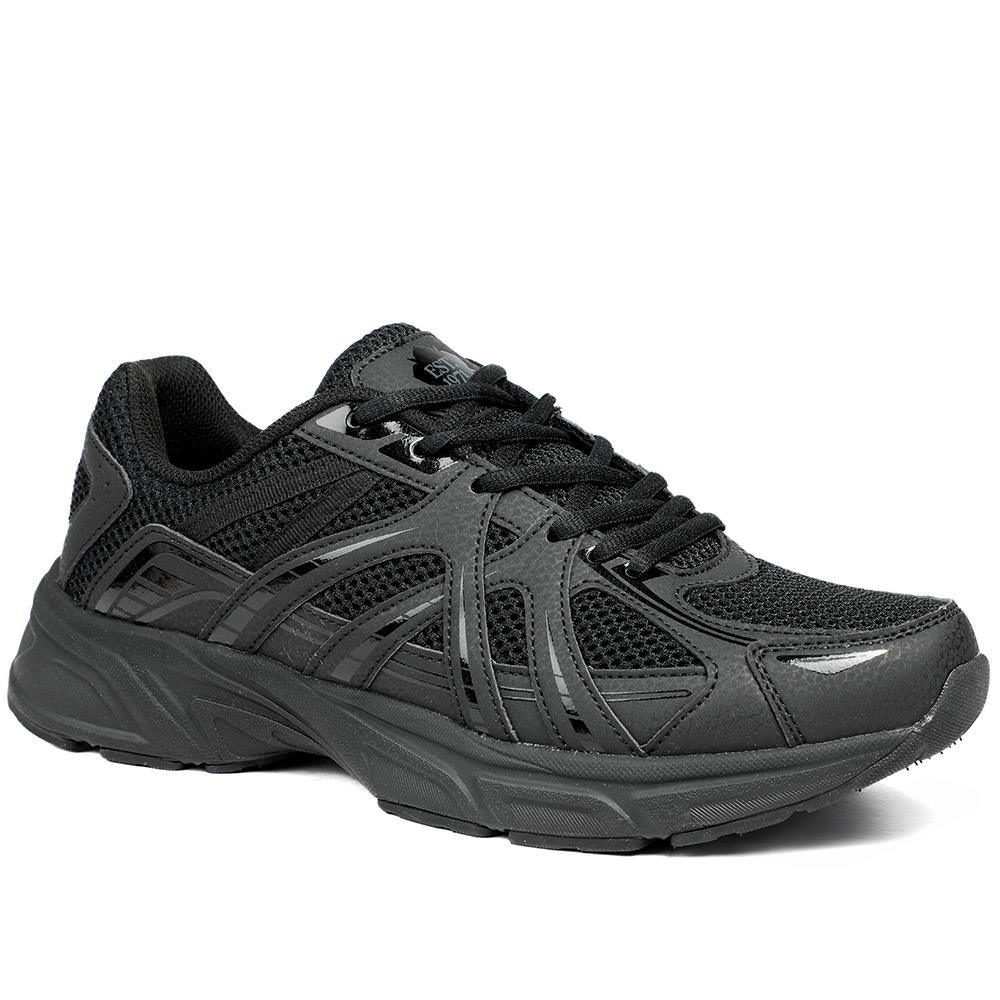 Lace Up Sport Trainers - DINGX43003 / 329 046 - Black