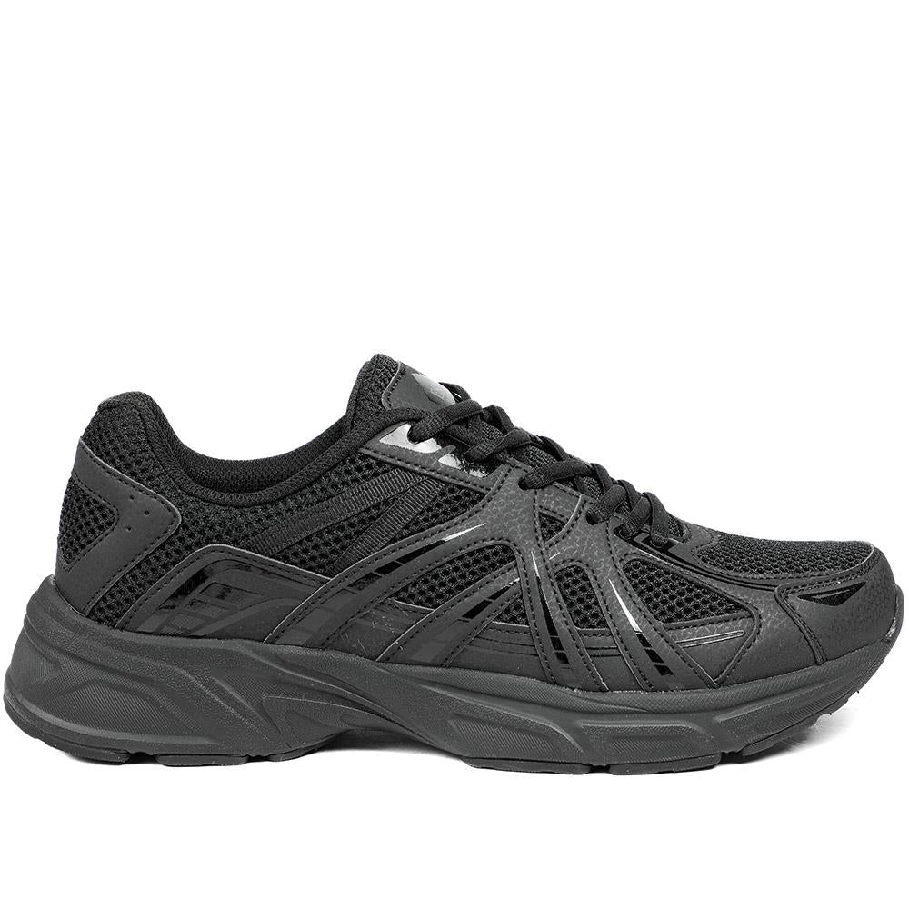 Lace Up Sport Trainers - DINGX43003 / 329 046 - Black - Image 2