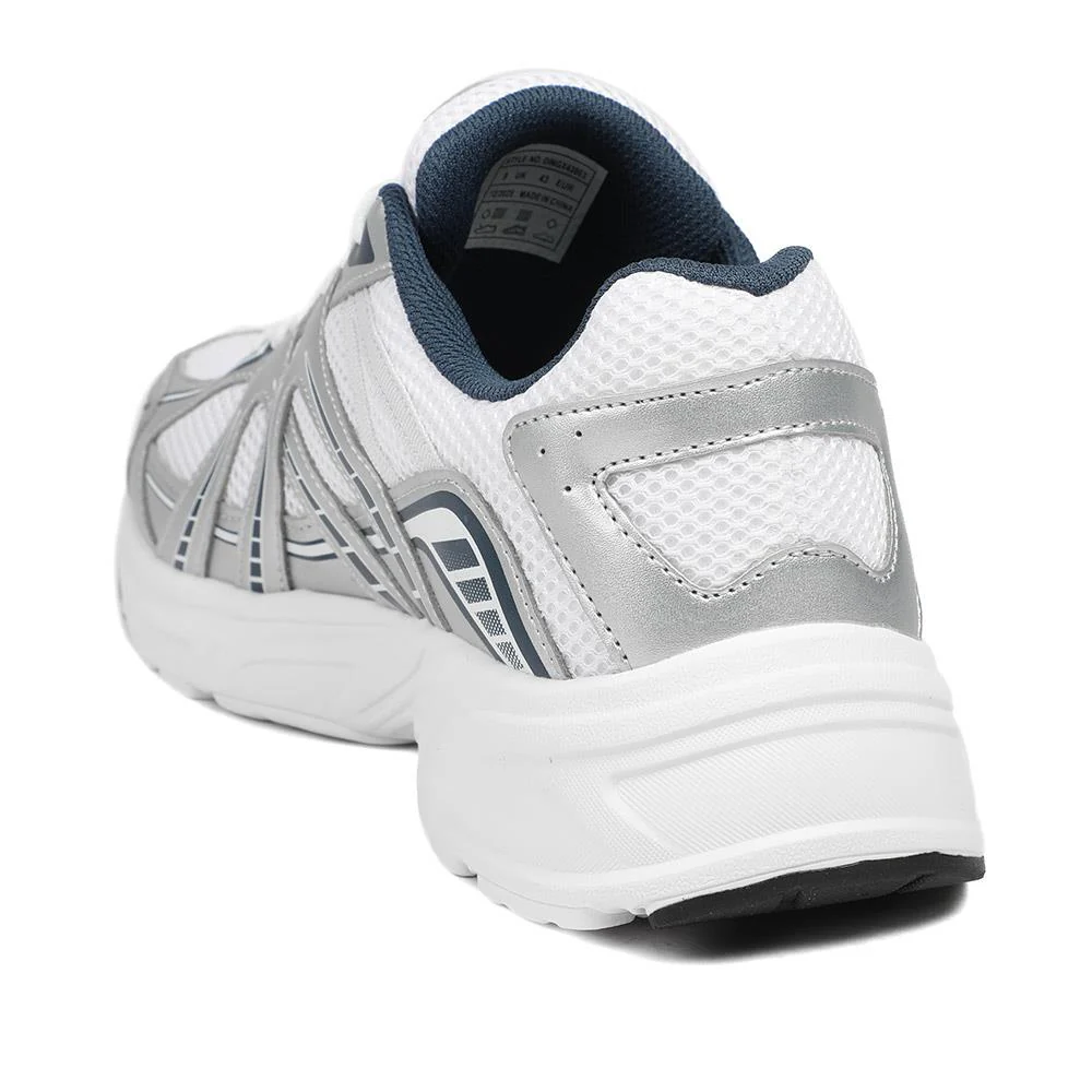 Lace Up Sport Trainers - DINGX43003 / 329 046 - White-Silver - Image 3