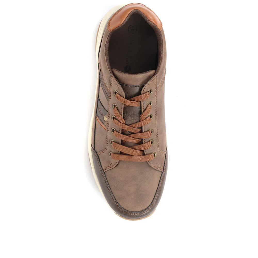 Lace-Up Trainer Shoe - SUNT34007 / 320 327 - Brown - Image 4