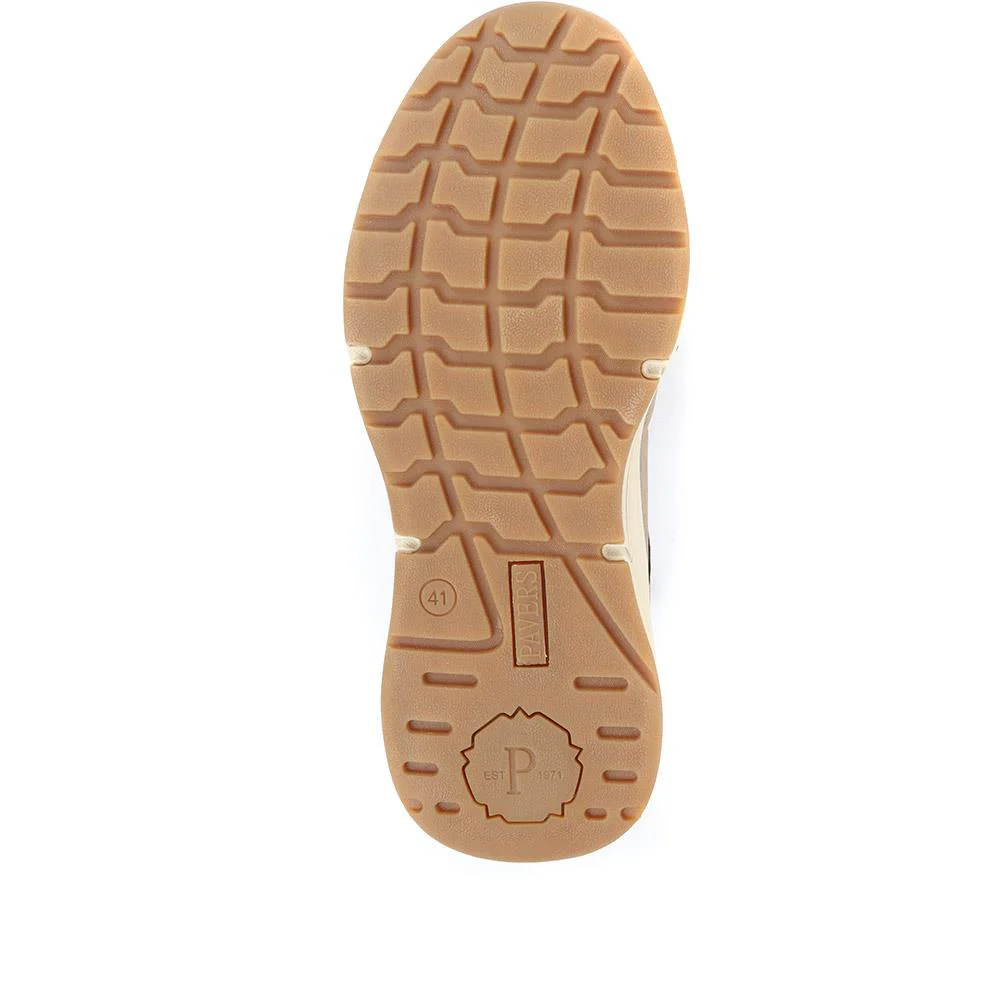 Lace-Up Trainer Shoe - SUNT34007 / 320 327 - Taupe - Image 5