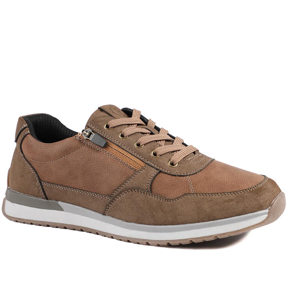 Lace Up Trainer with Grip Sole - GANG42005 / 327 859 - Brown