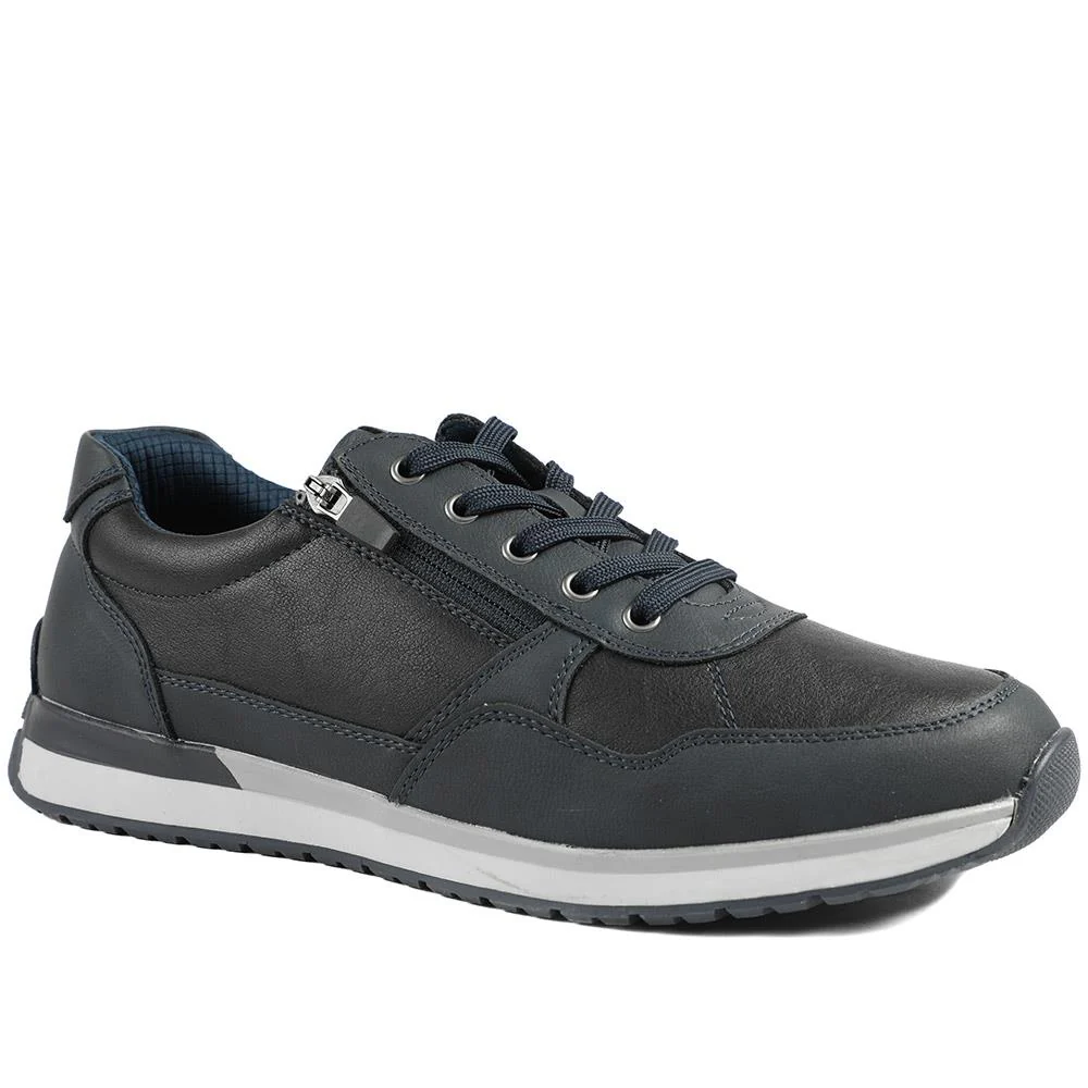 Lace Up Trainer with Grip Sole - GANG42005 / 327 859 - Navy