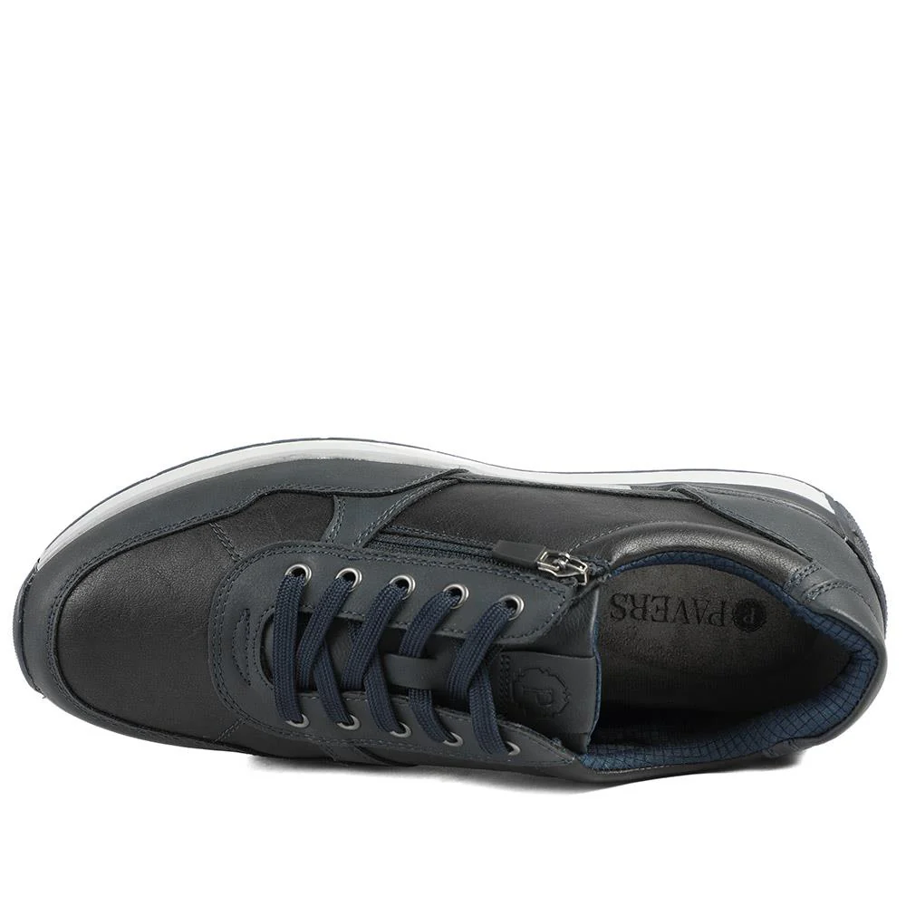 Lace Up Trainer with Grip Sole - GANG42005 / 327 859 - Navy - Image 5