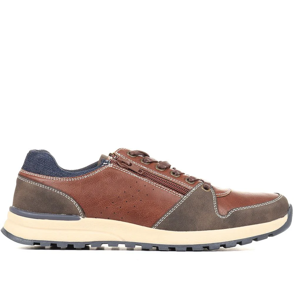 Lace Up Trainers - CHANG34005 / 321 144 - Brown - Image 2