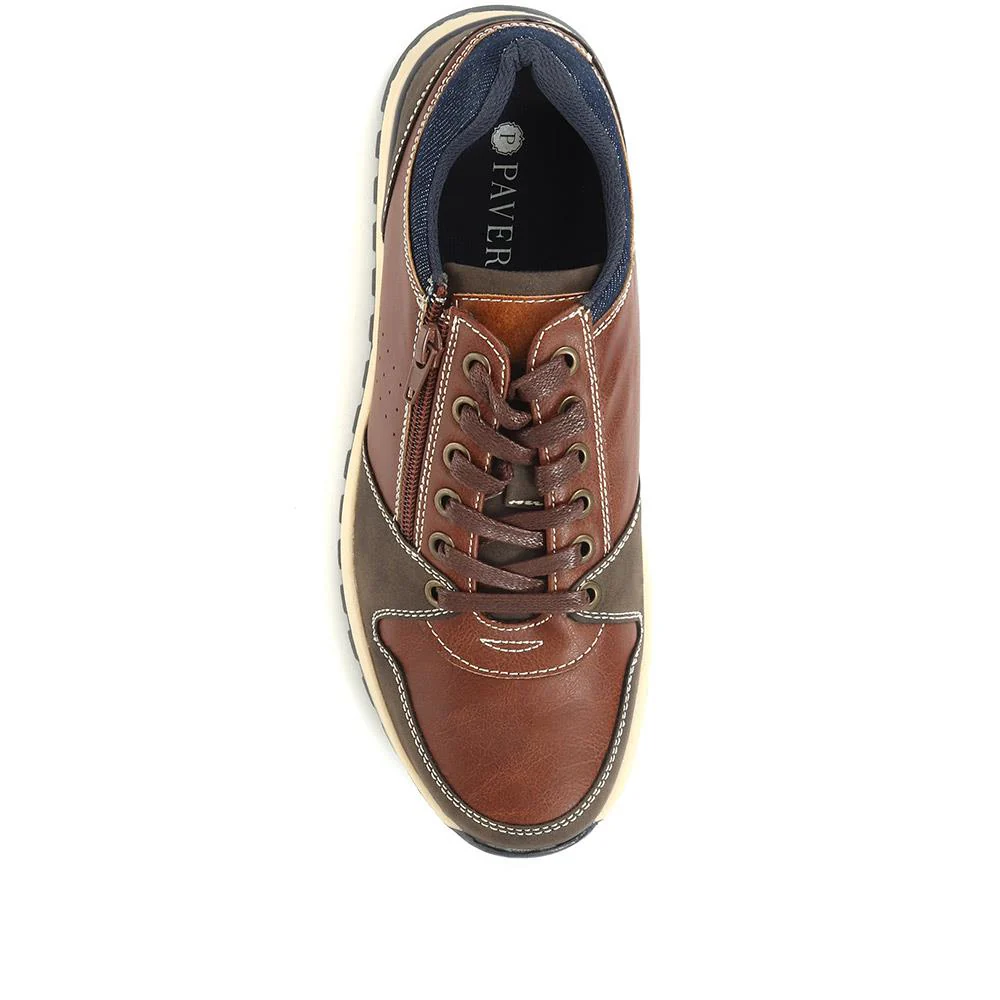 Lace Up Trainers - CHANG34005 / 321 144 - Brown - Image 4