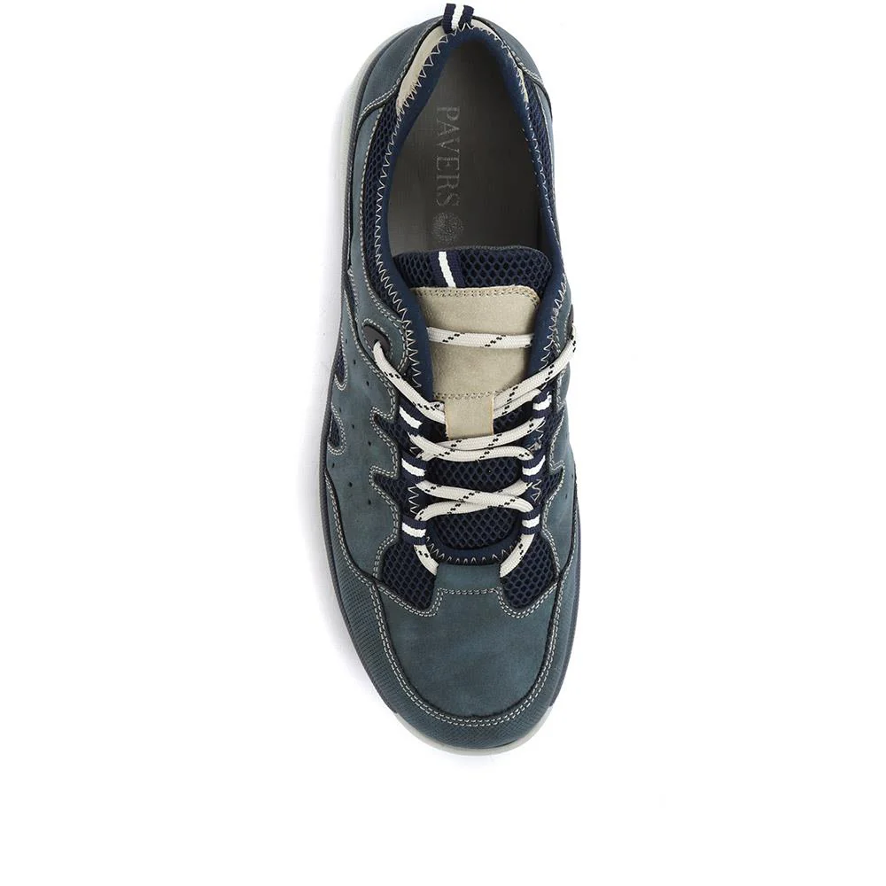 Lace -Up Trainers for Men - WBINS33017 / 319 502 - Navy - Image 4