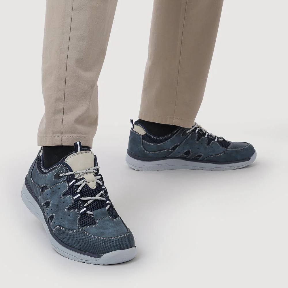 Lace -Up Trainers for Men - WBINS33017 / 319 502 - Navy - Image 5