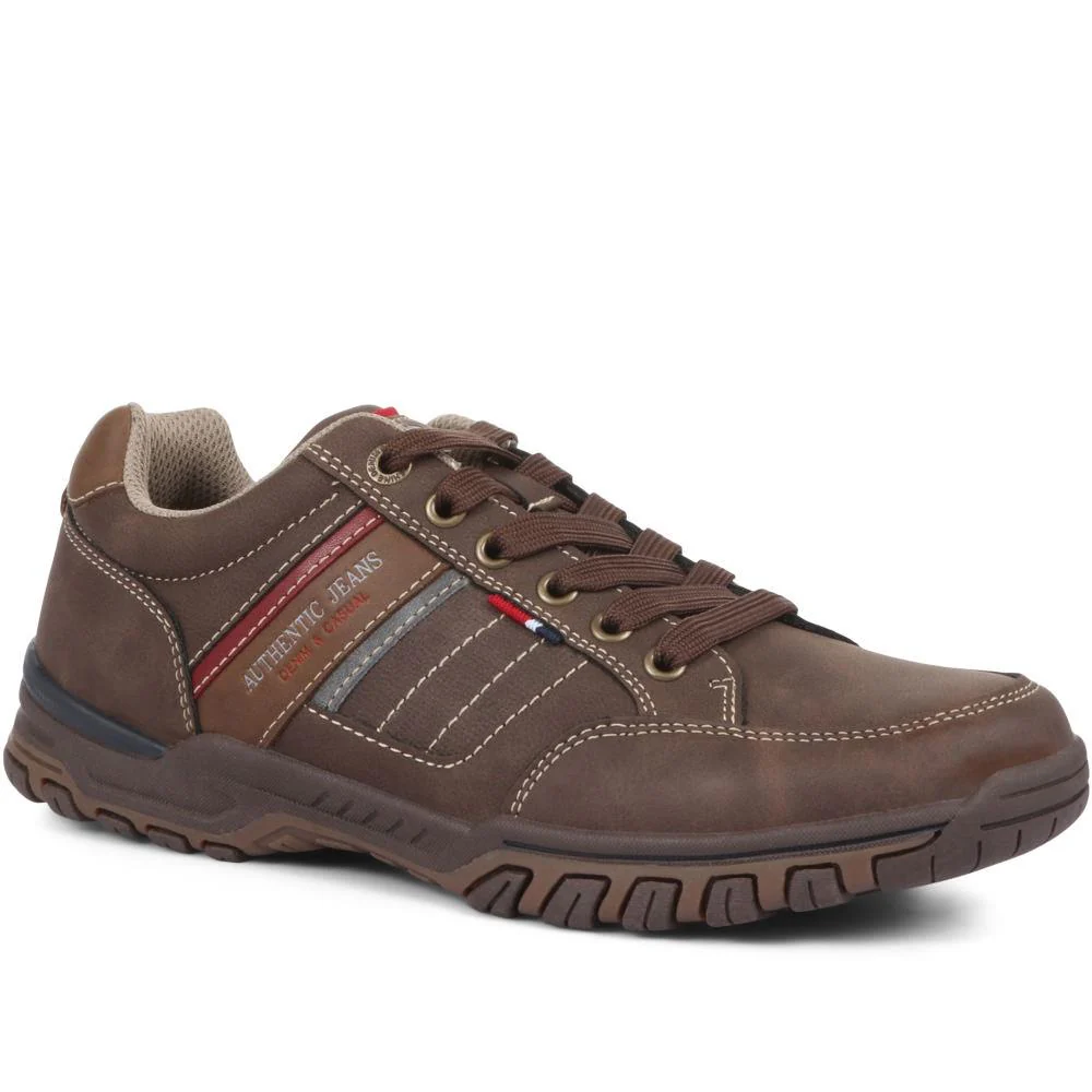 Lace-Up Trainers - VSHI32001 / 319 327 - Brown Multi