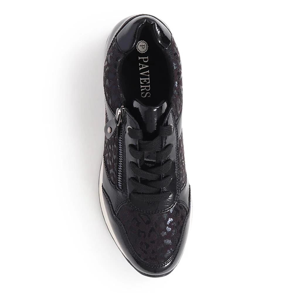 Lace-Up Trainers - WBINS40149 / 325 922 - Black Leopard - Image 4
