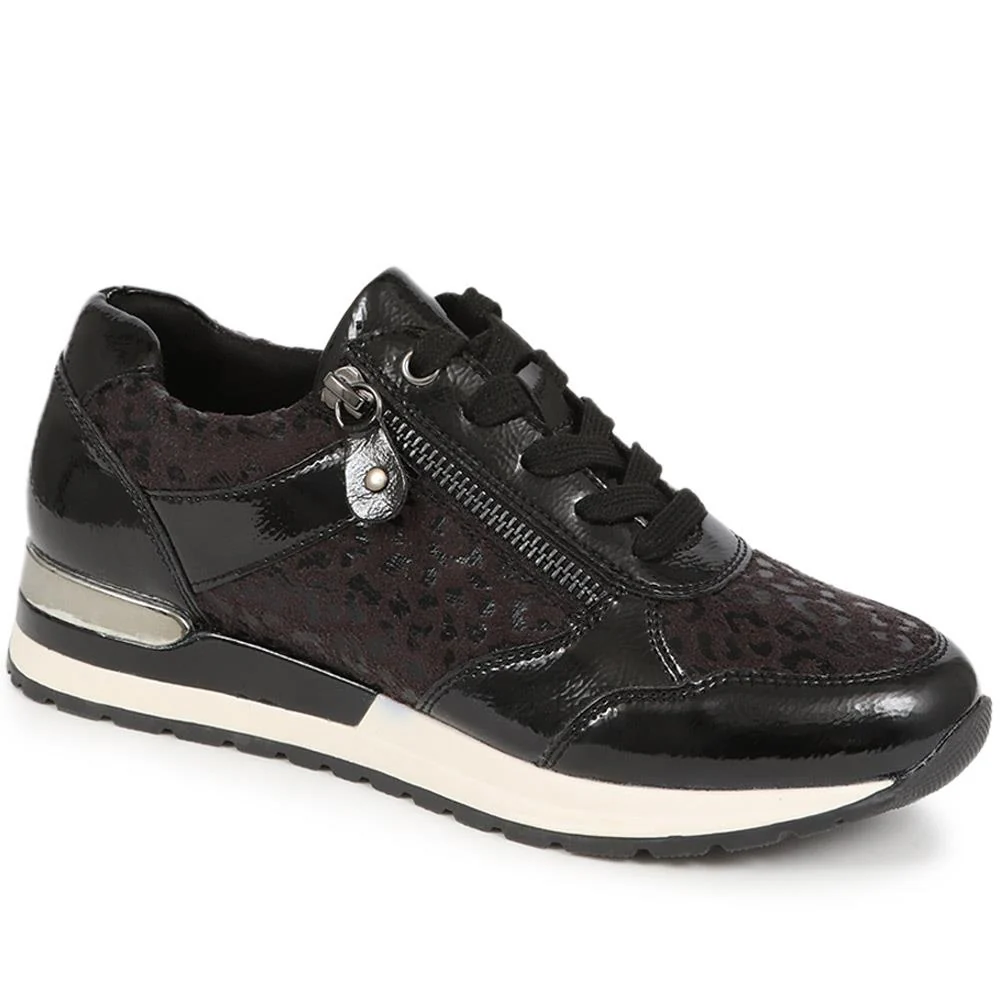 Lace-Up Trainers - WBINS40149 / 325 922 - Black Leopard