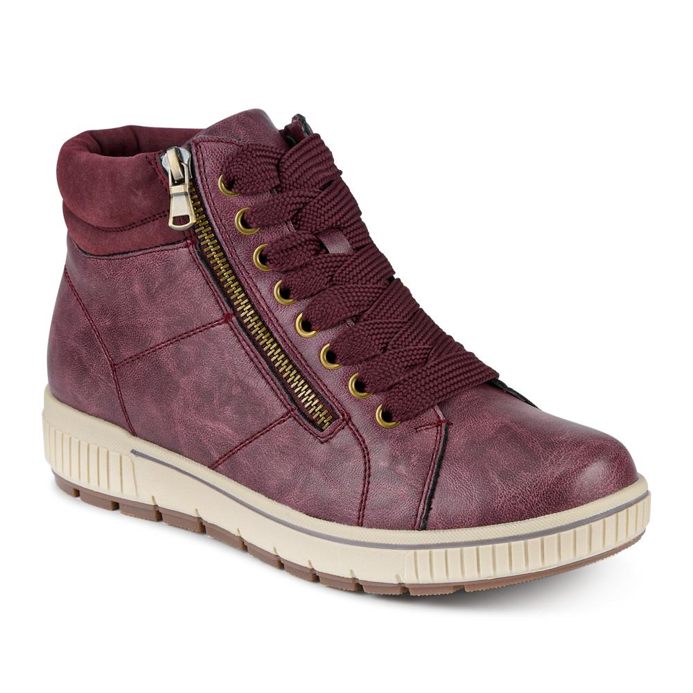 Lace Up Trainers with Side Zip - SIN42000 / 328 220